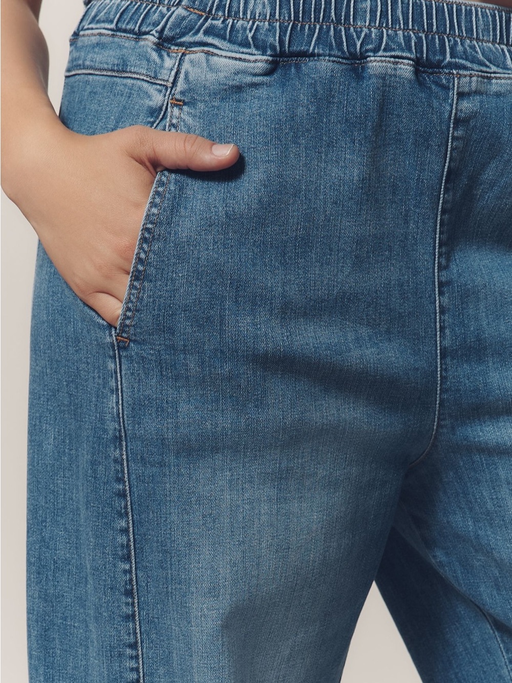 Anthropologie Pilcro Izzie Relaxed Pull-On Barrel Jeans - Picture 4 of 10